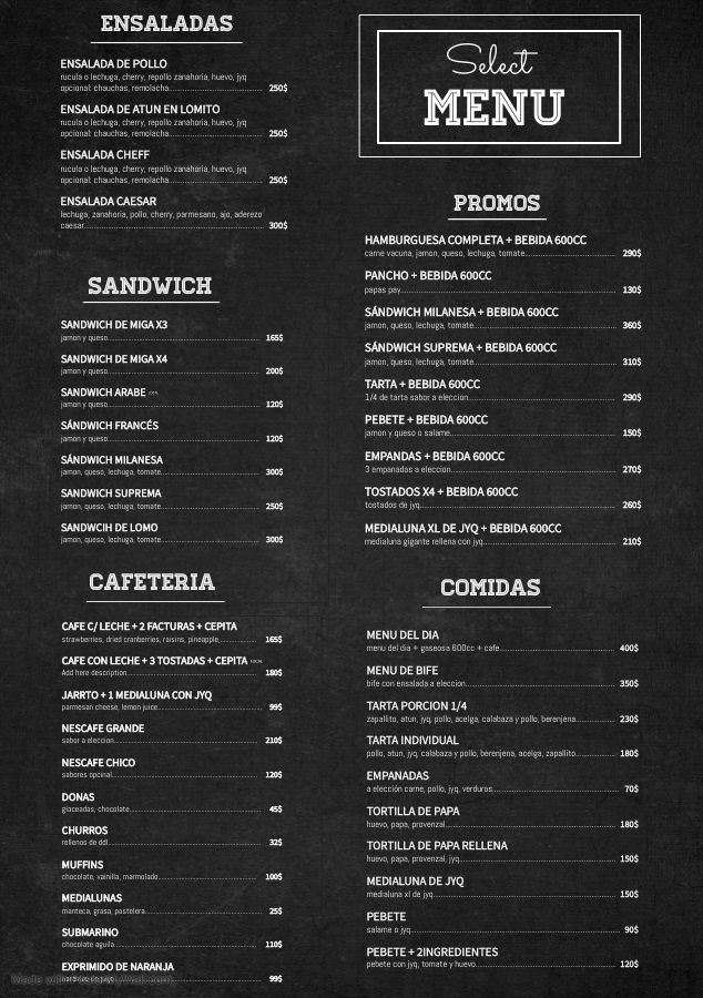 Carta de SHELL SELECT en General Pacheco, Tigre — página 1